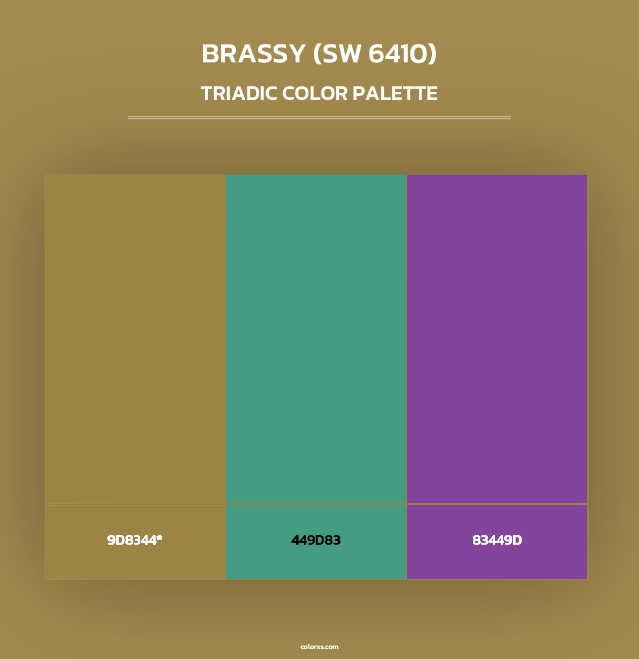 Brassy (SW 6410) - Triadic Color Palette