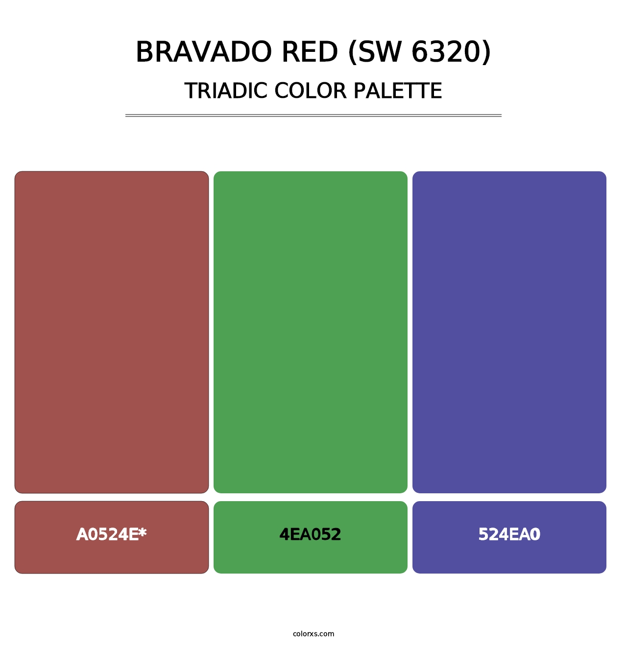 Bravado Red (SW 6320) - Triadic Color Palette