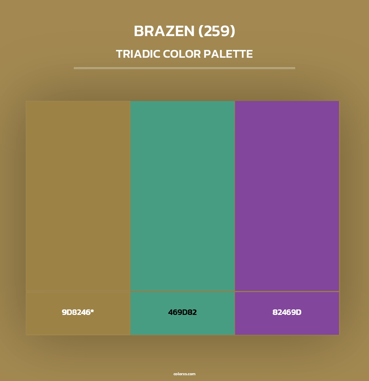 Brazen (259) - Triadic Color Palette