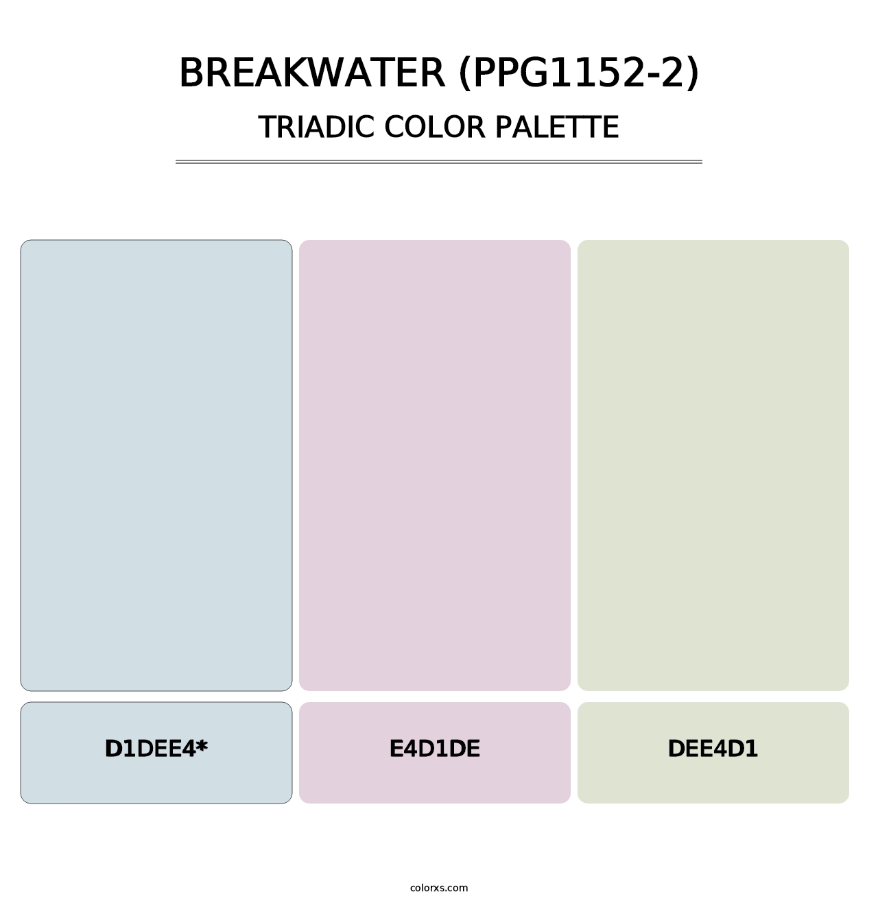 Breakwater (PPG1152-2) - Triadic Color Palette