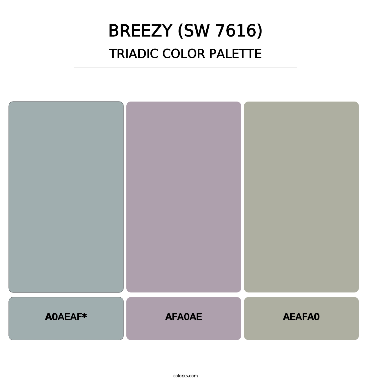 Breezy (SW 7616) - Triadic Color Palette