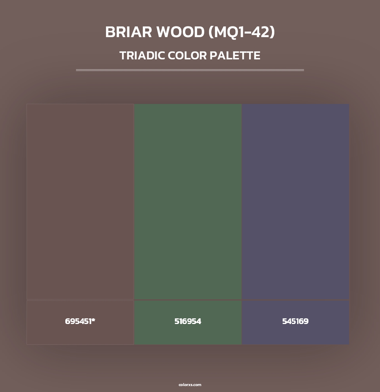 Briar Wood (MQ1-42) - Triadic Color Palette