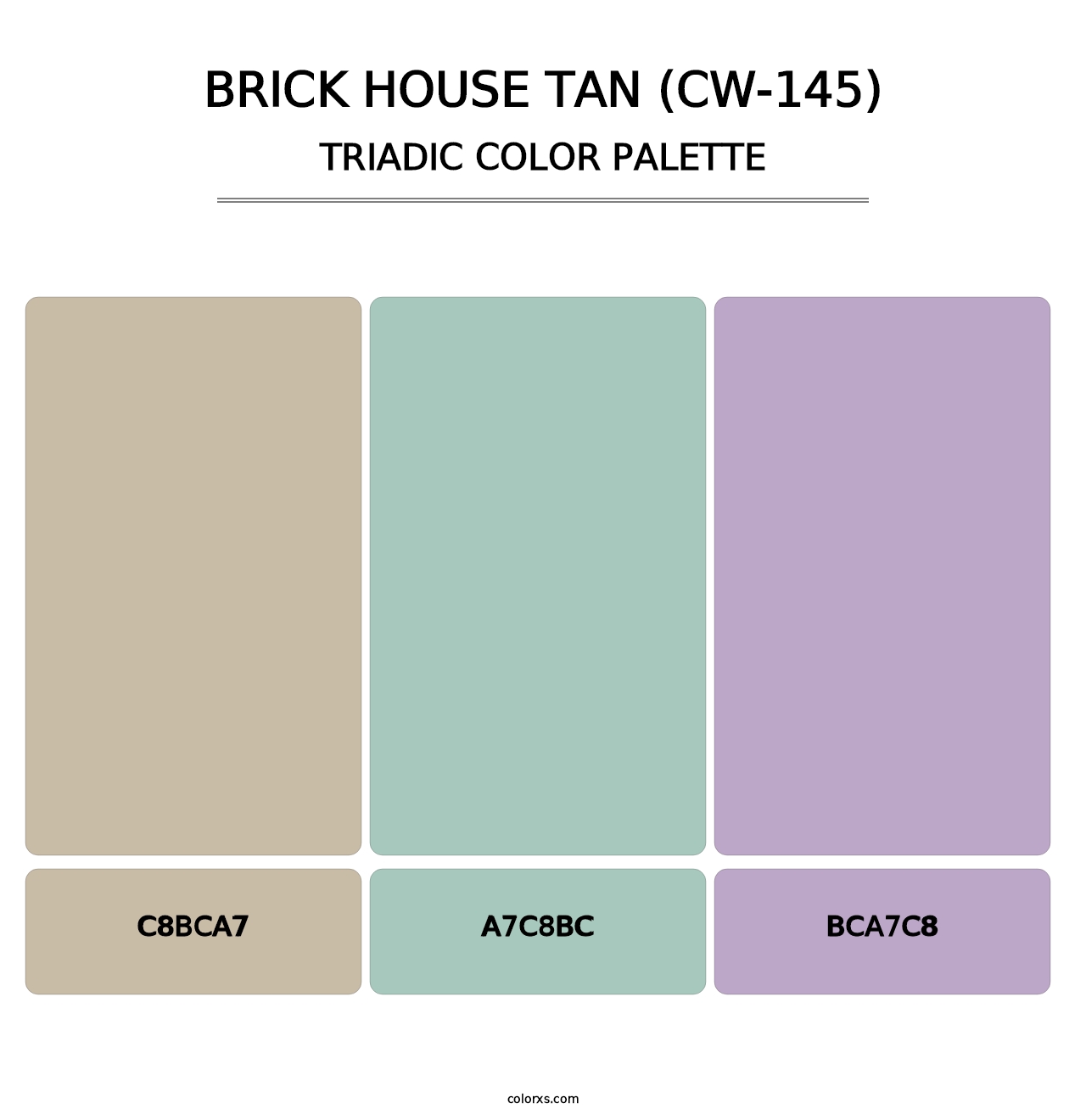 Brick House Tan (CW-145) - Triadic Color Palette