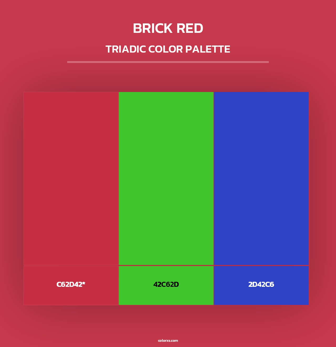 Brick Red - Triadic Color Palette