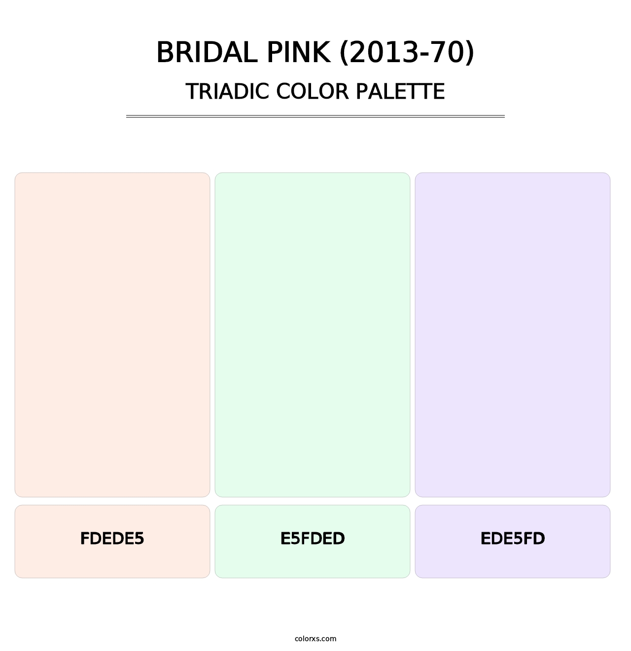 Bridal Pink (2013-70) - Triadic Color Palette