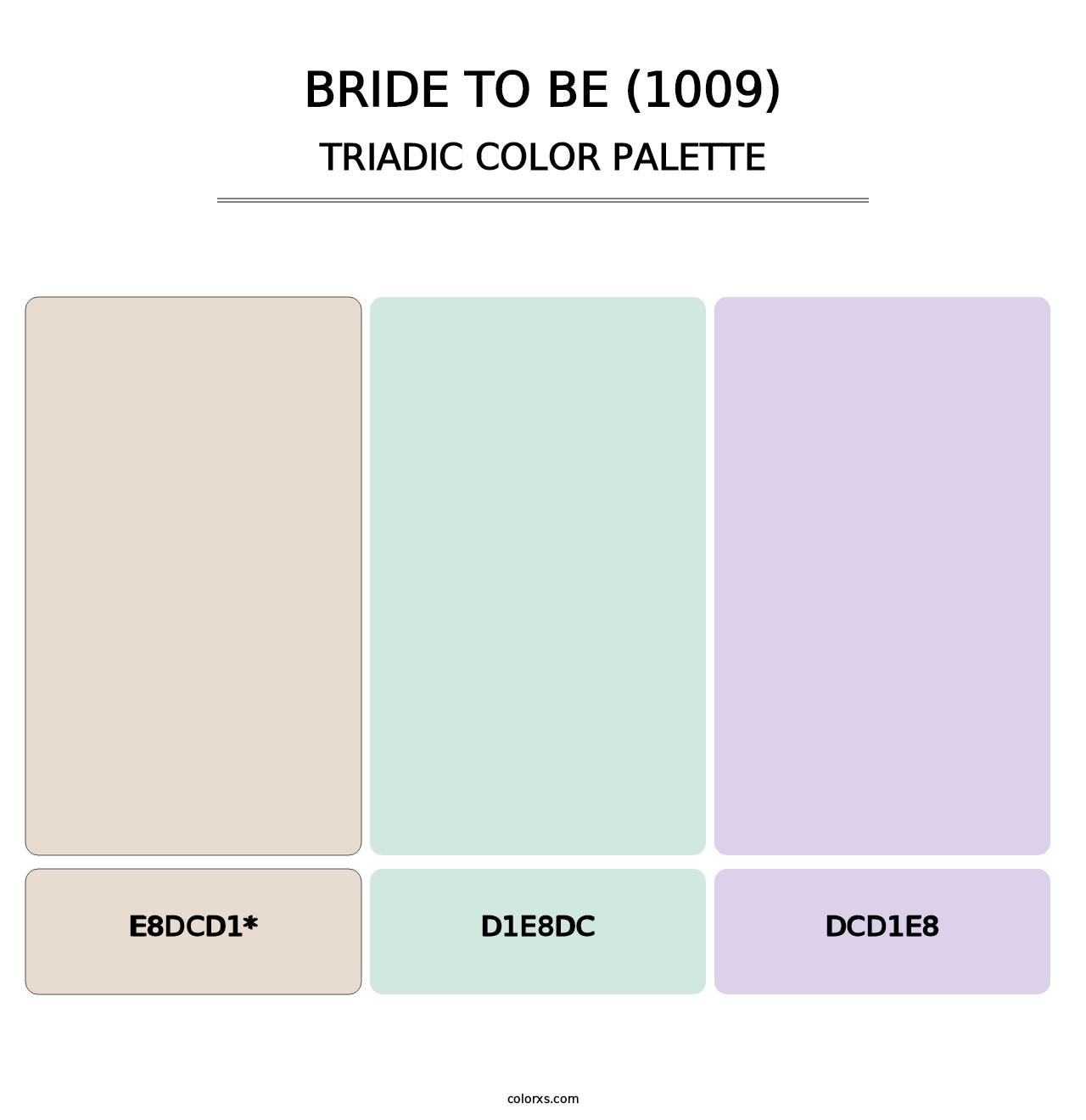Bride To Be (1009) - Triadic Color Palette