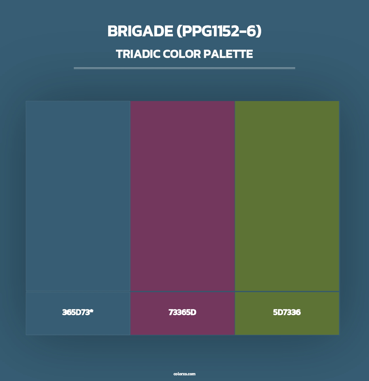 Brigade (PPG1152-6) - Triadic Color Palette
