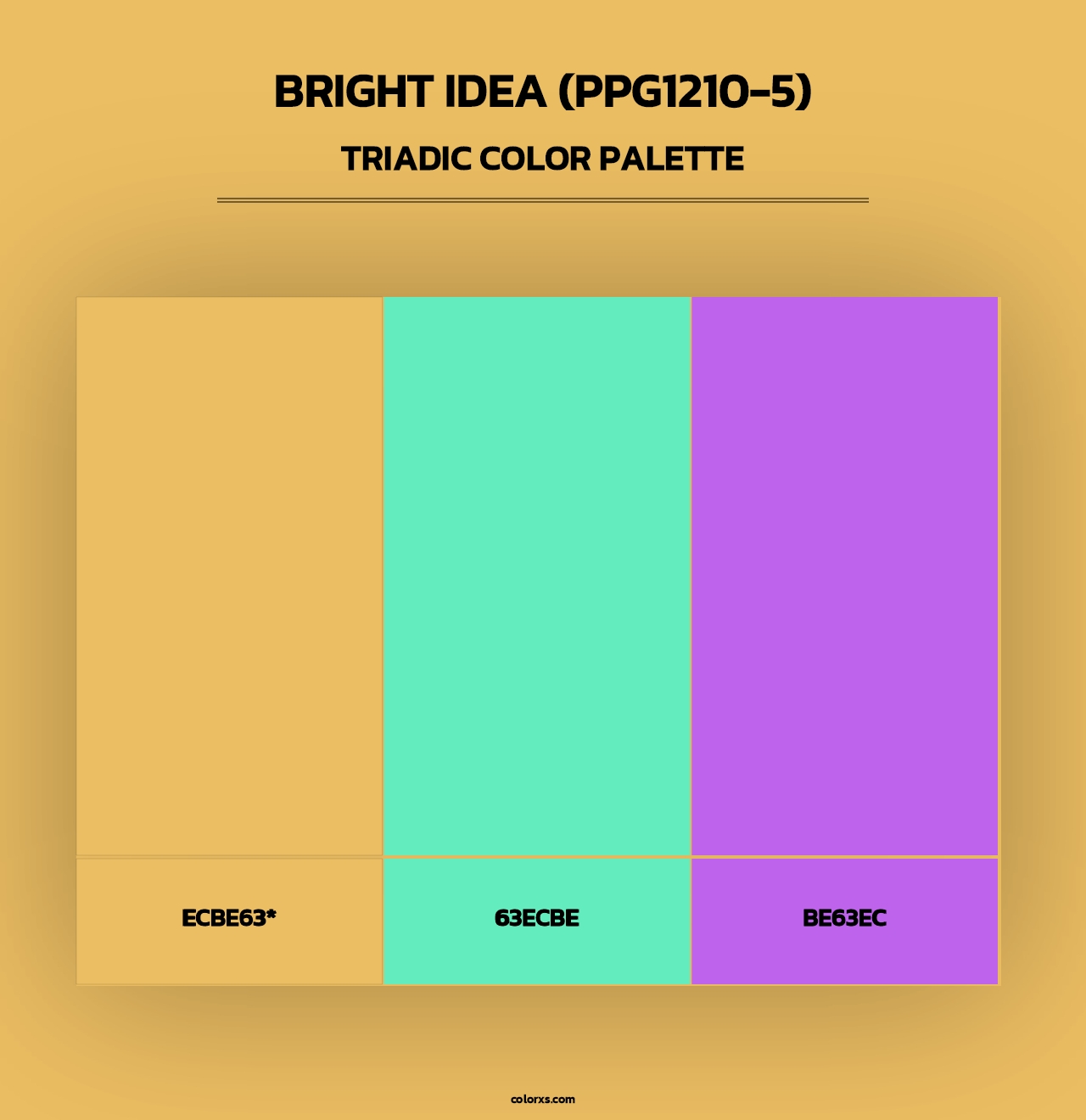 Bright Idea (PPG1210-5) - Triadic Color Palette