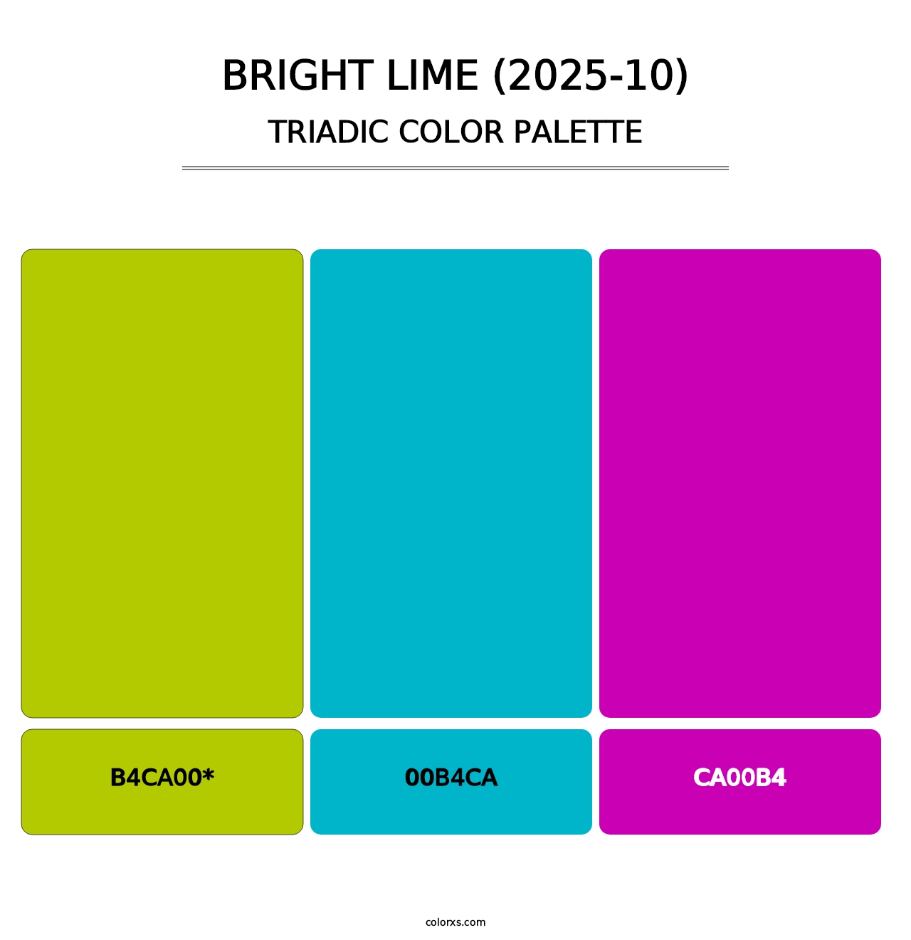 Bright Lime (2025-10) - Triadic Color Palette