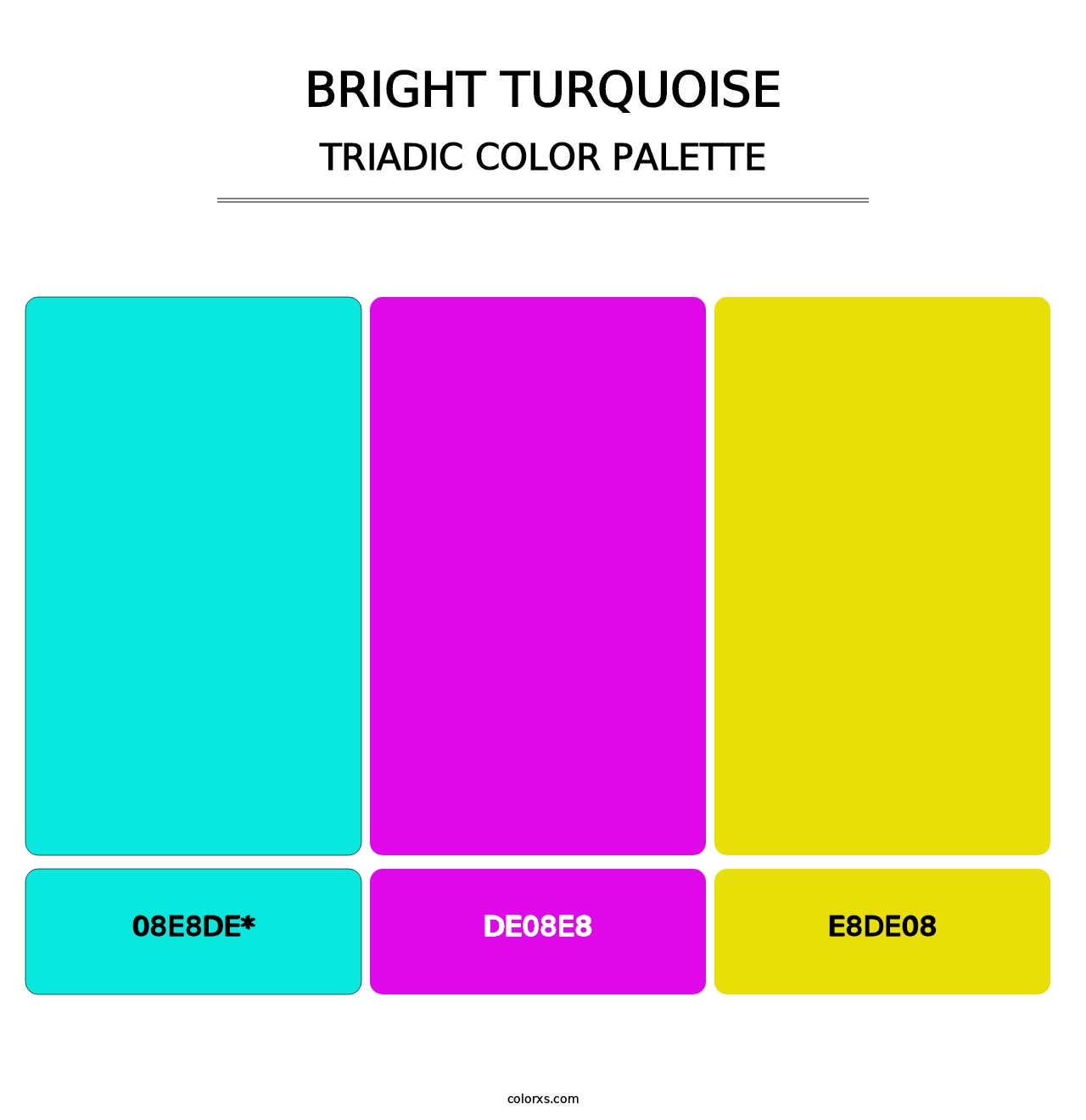 Bright Turquoise - Triadic Color Palette