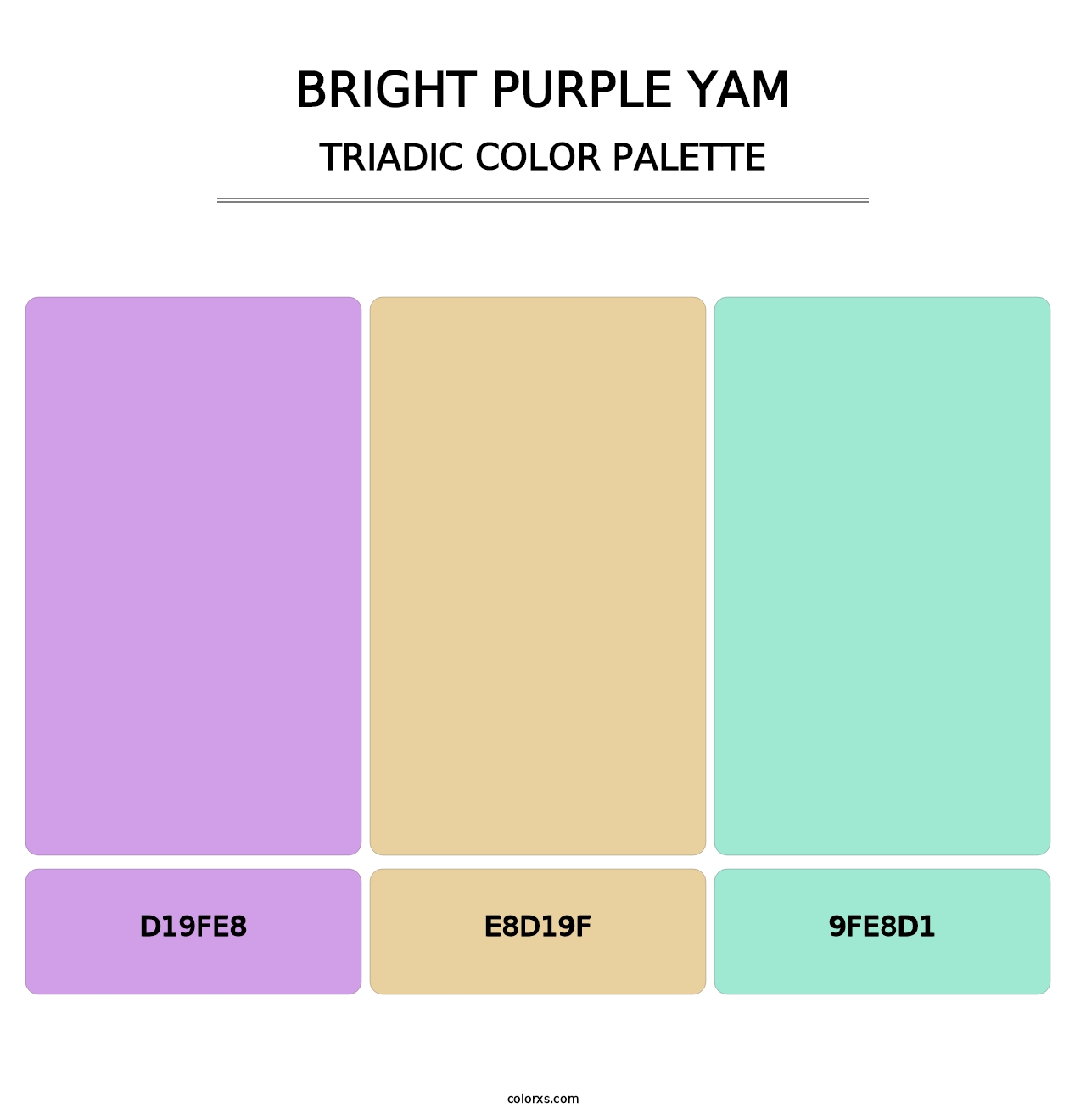 Bright Purple Yam - Triadic Color Palette