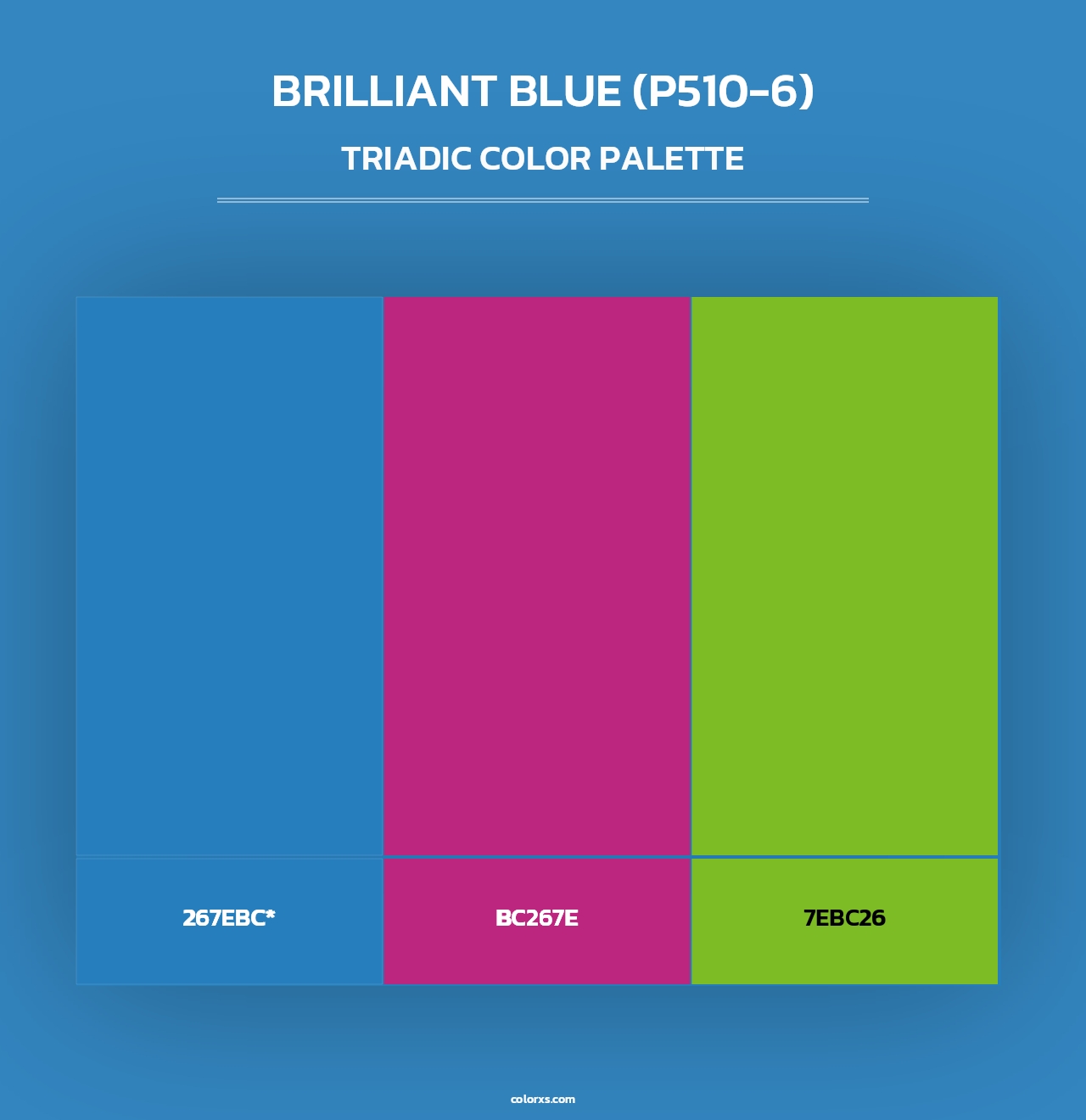 Brilliant Blue (P510-6) - Triadic Color Palette