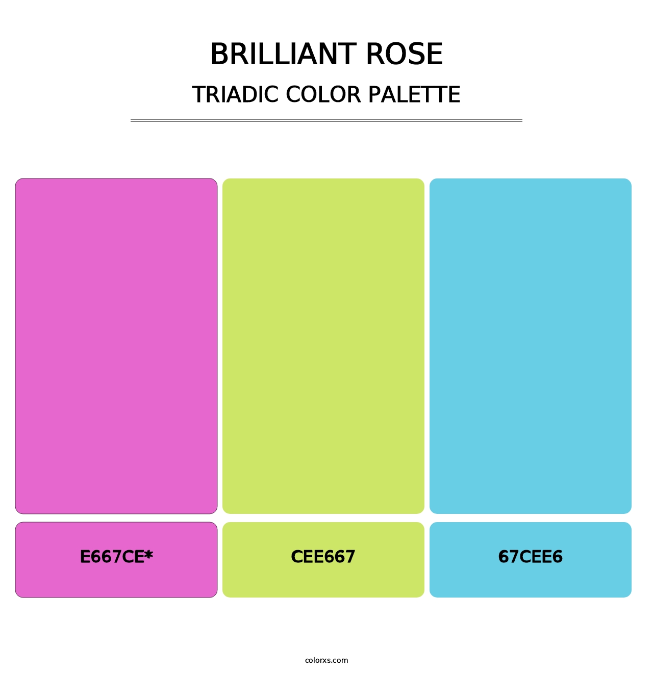 Brilliant Rose - Triadic Color Palette