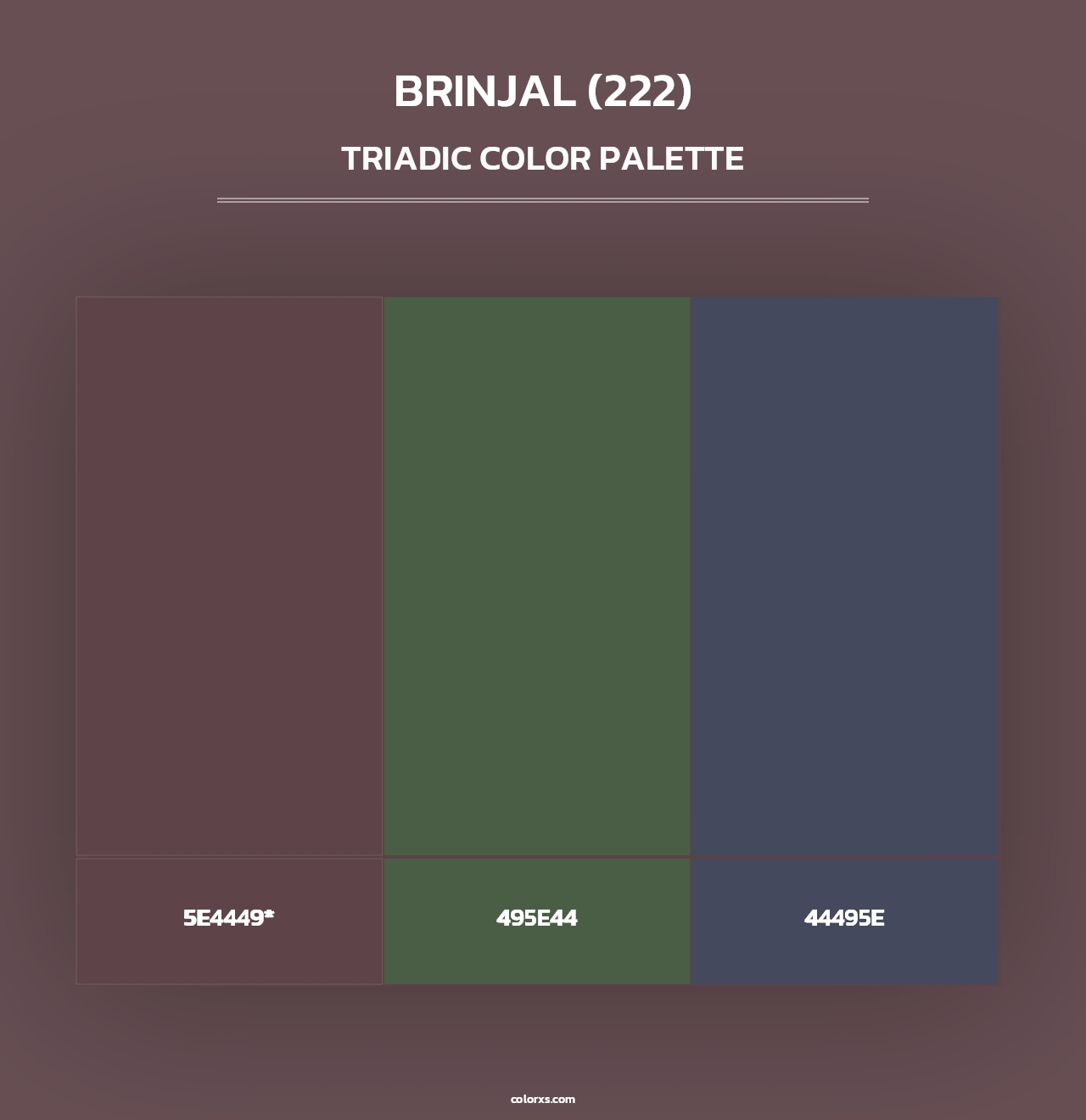 Brinjal (222) - Triadic Color Palette