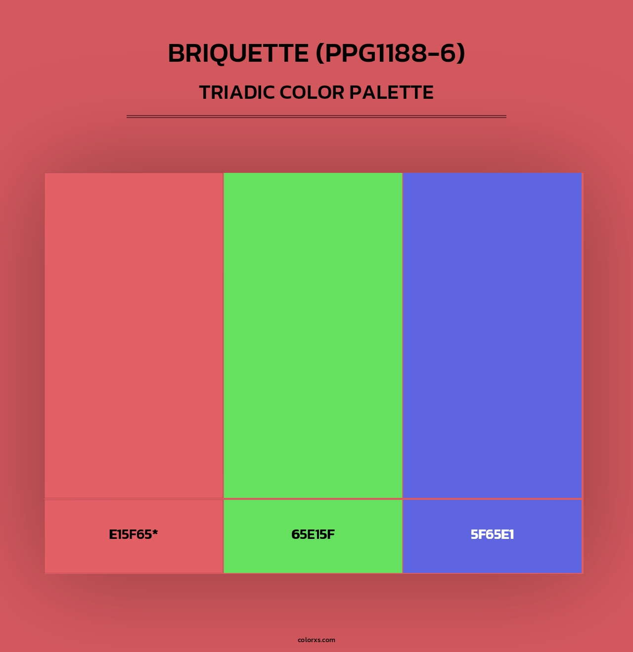Briquette (PPG1188-6) - Triadic Color Palette