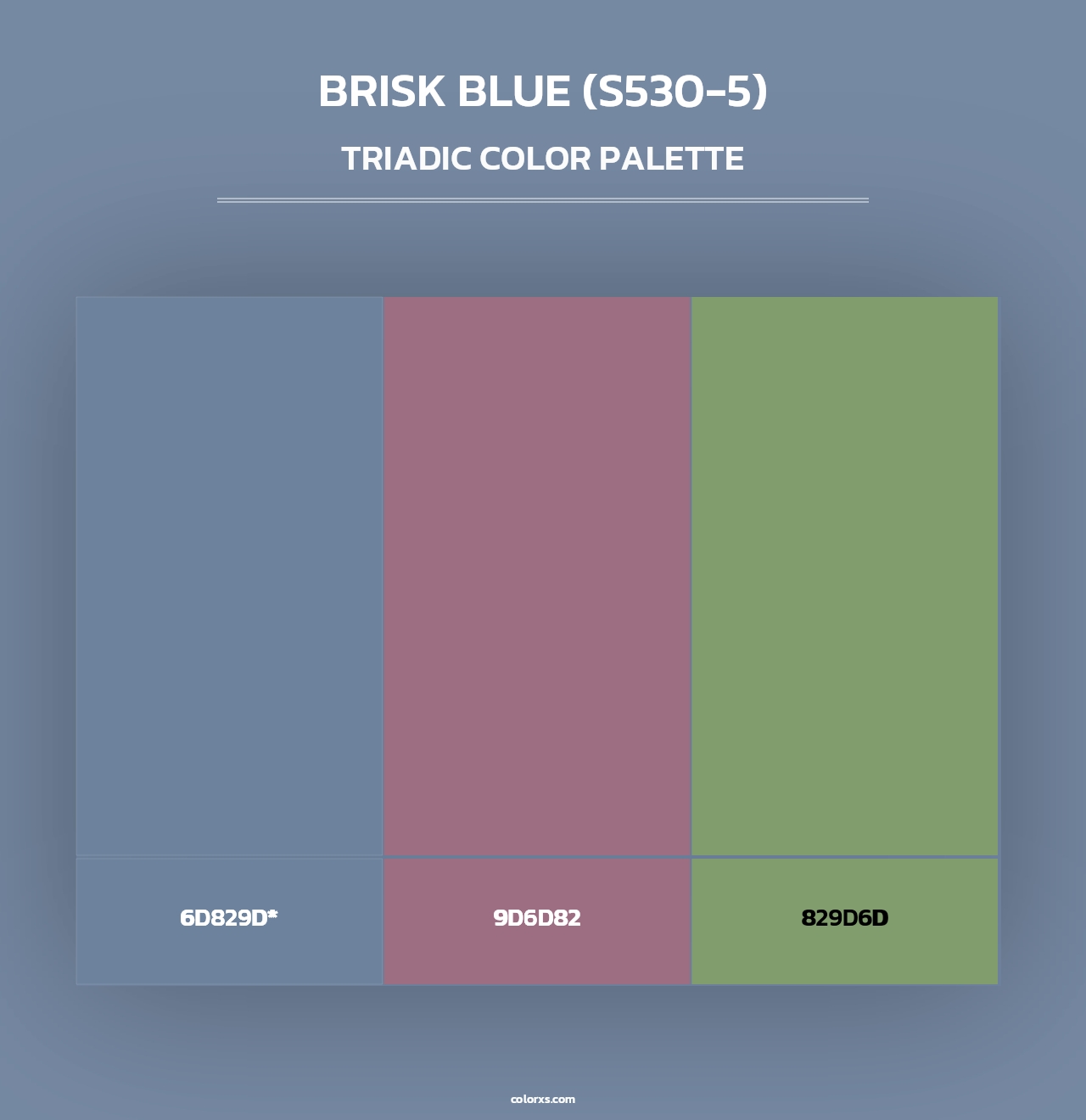 Brisk Blue (S530-5) - Triadic Color Palette