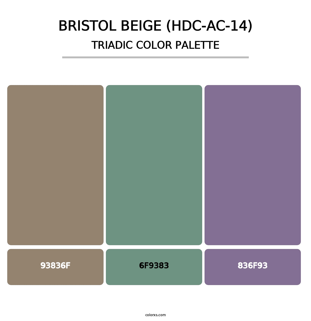 Bristol Beige (HDC-AC-14) - Triadic Color Palette