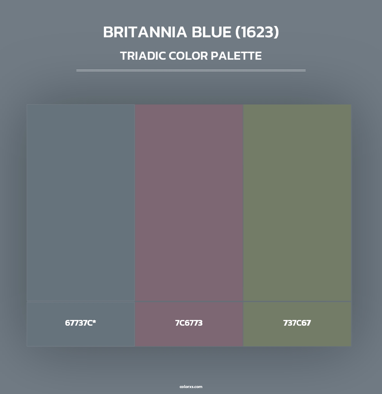Britannia Blue (1623) - Triadic Color Palette