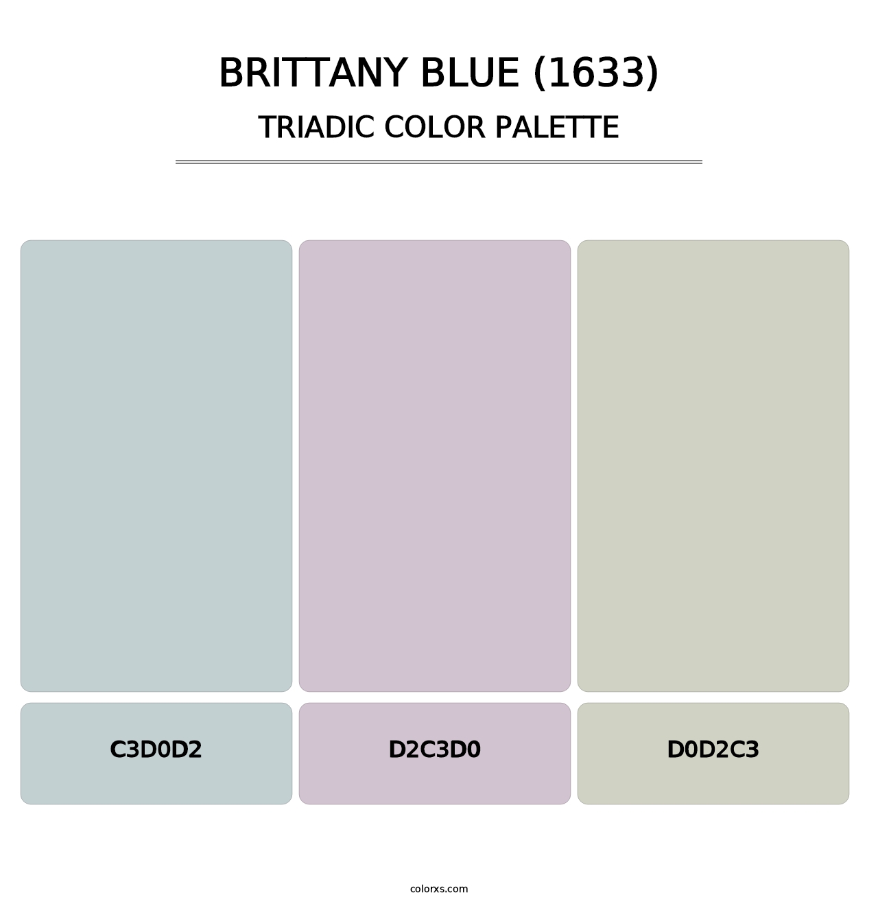 Brittany Blue (1633) - Triadic Color Palette