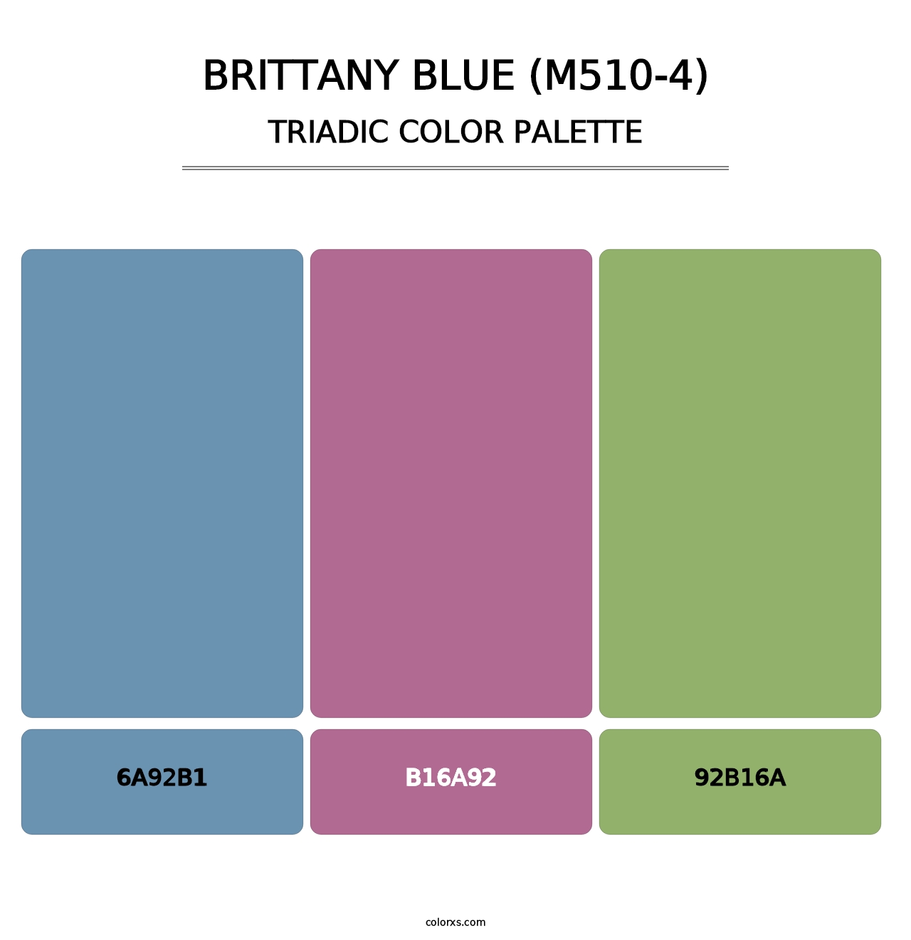 Brittany Blue (M510-4) - Triadic Color Palette