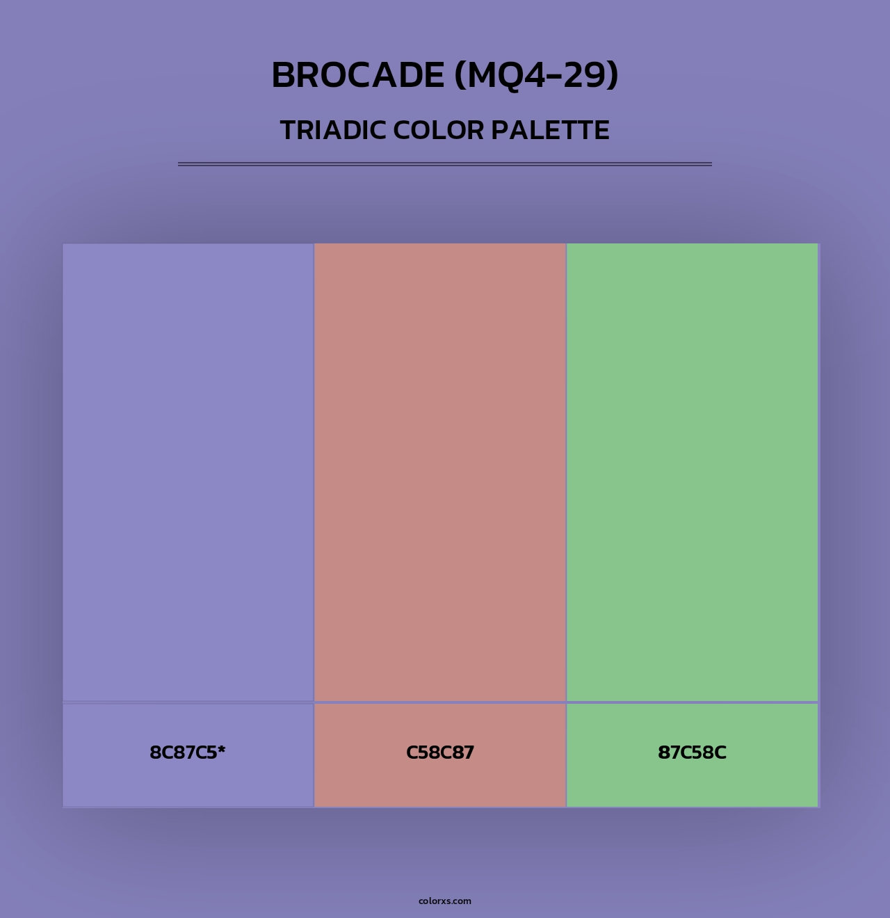 Brocade (MQ4-29) - Triadic Color Palette