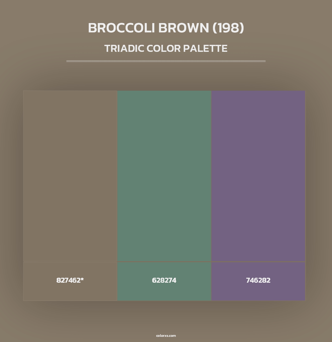 Broccoli Brown (198) - Triadic Color Palette