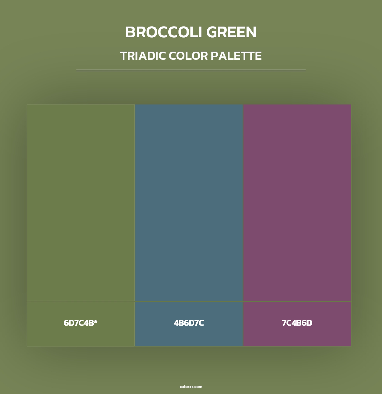 Broccoli Green - Triadic Color Palette