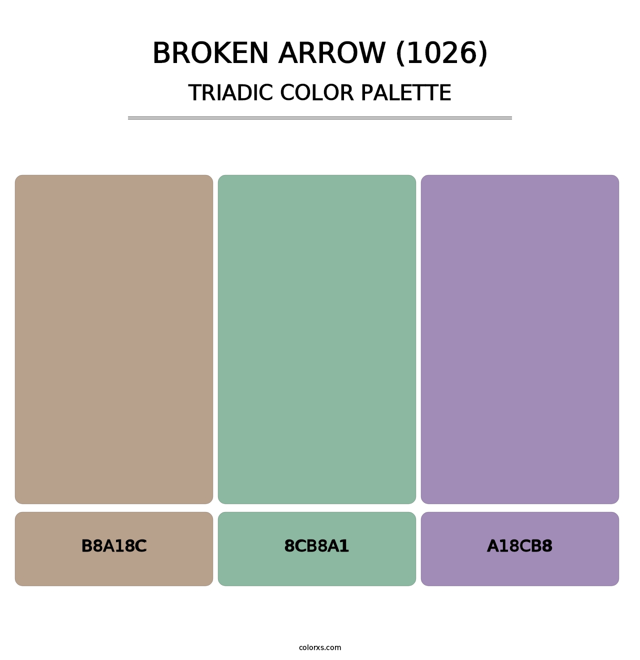 Broken Arrow (1026) - Triadic Color Palette