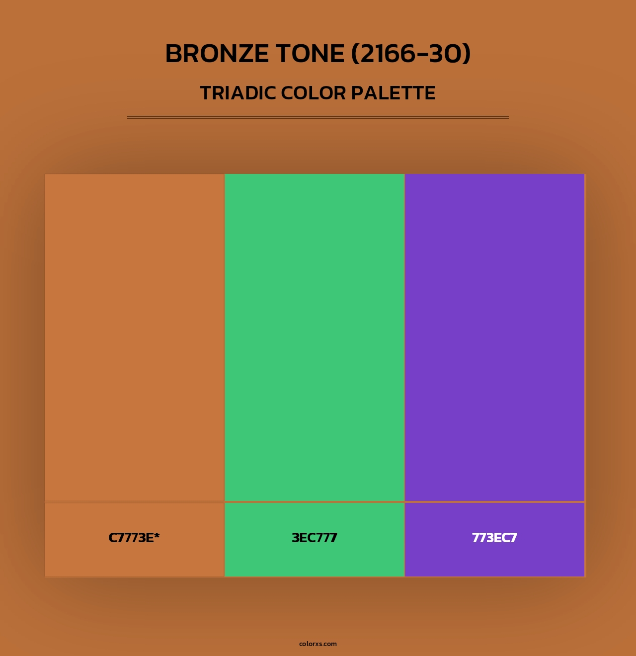 Bronze Tone (2166-30) - Triadic Color Palette