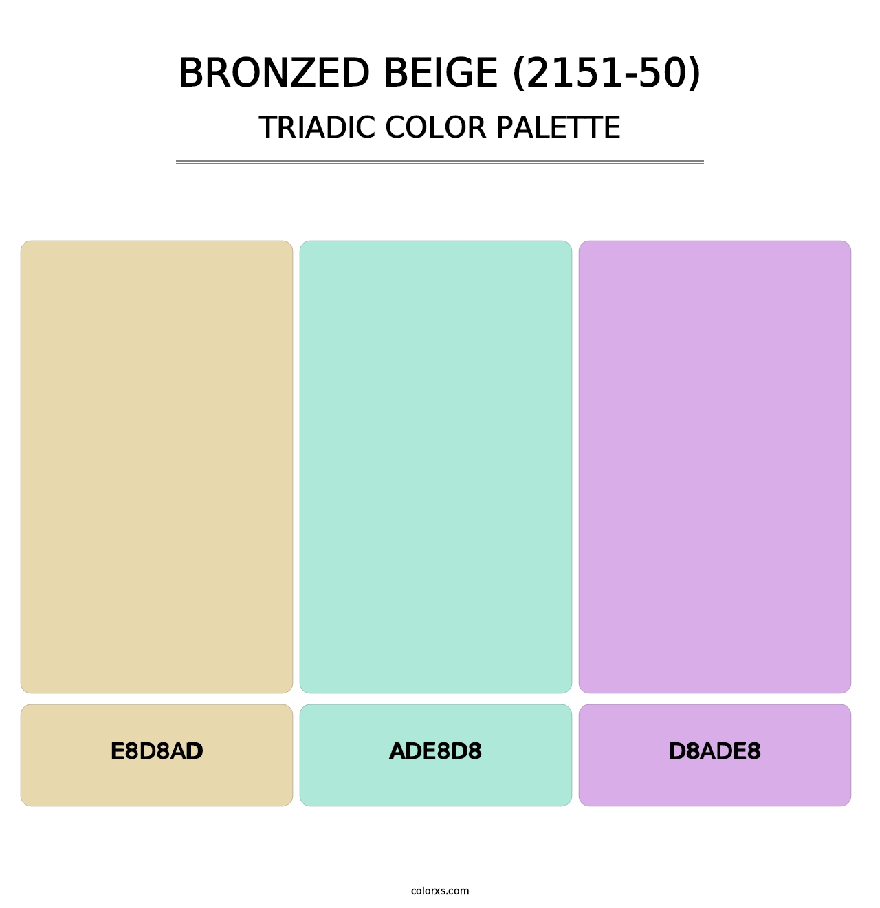 Bronzed Beige (2151-50) - Triadic Color Palette