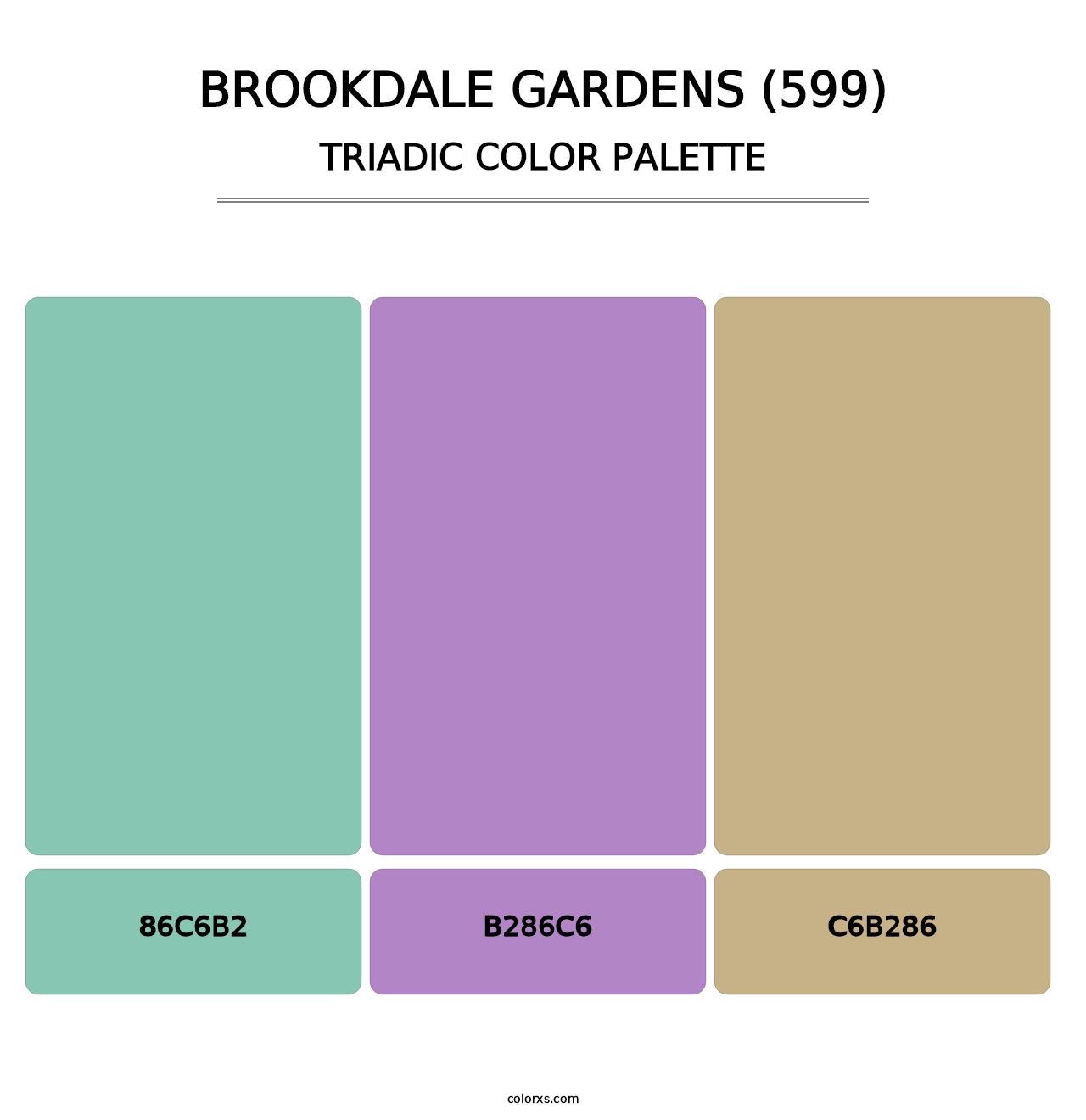 Brookdale Gardens (599) - Triadic Color Palette