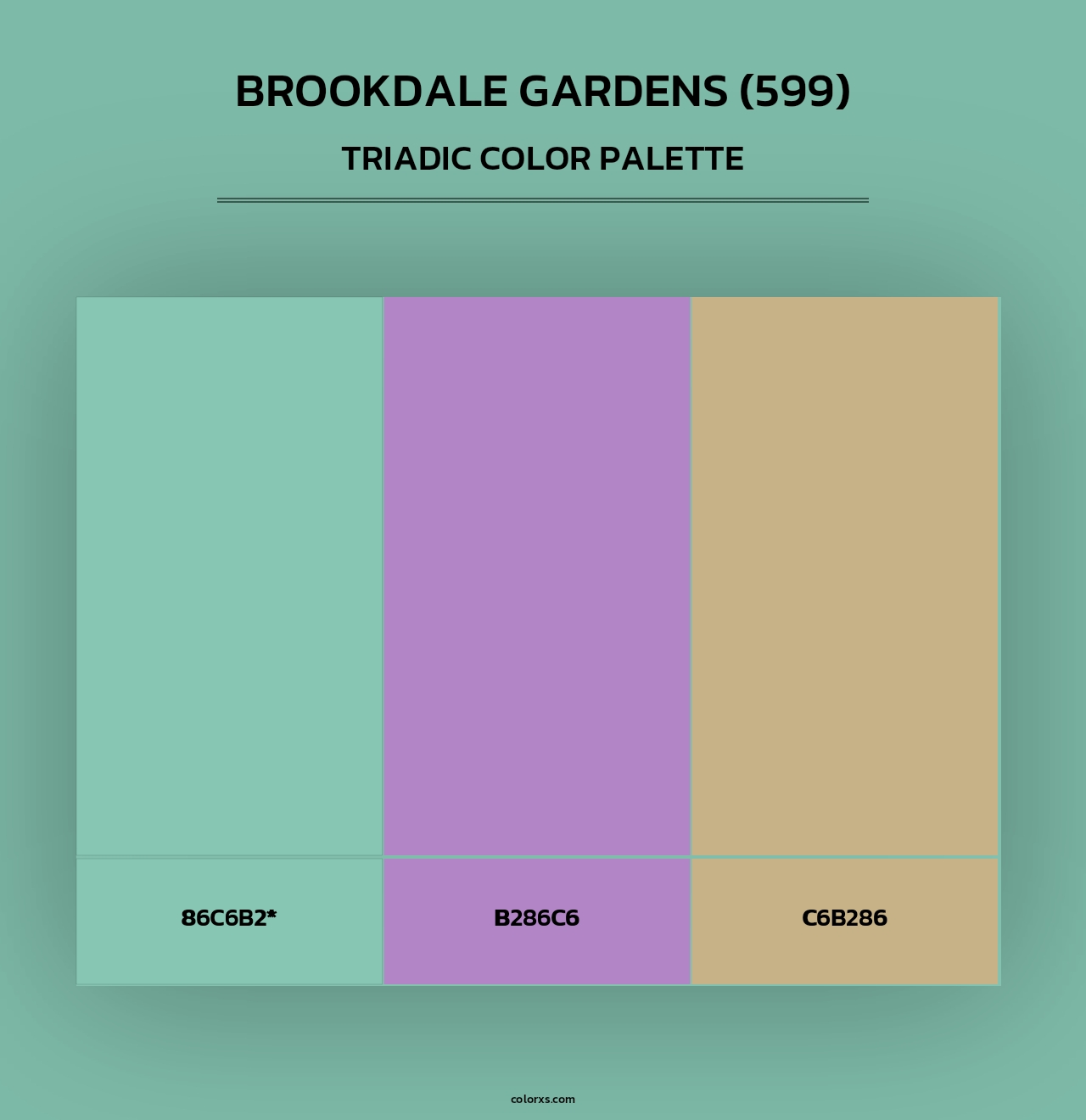 Brookdale Gardens (599) - Triadic Color Palette