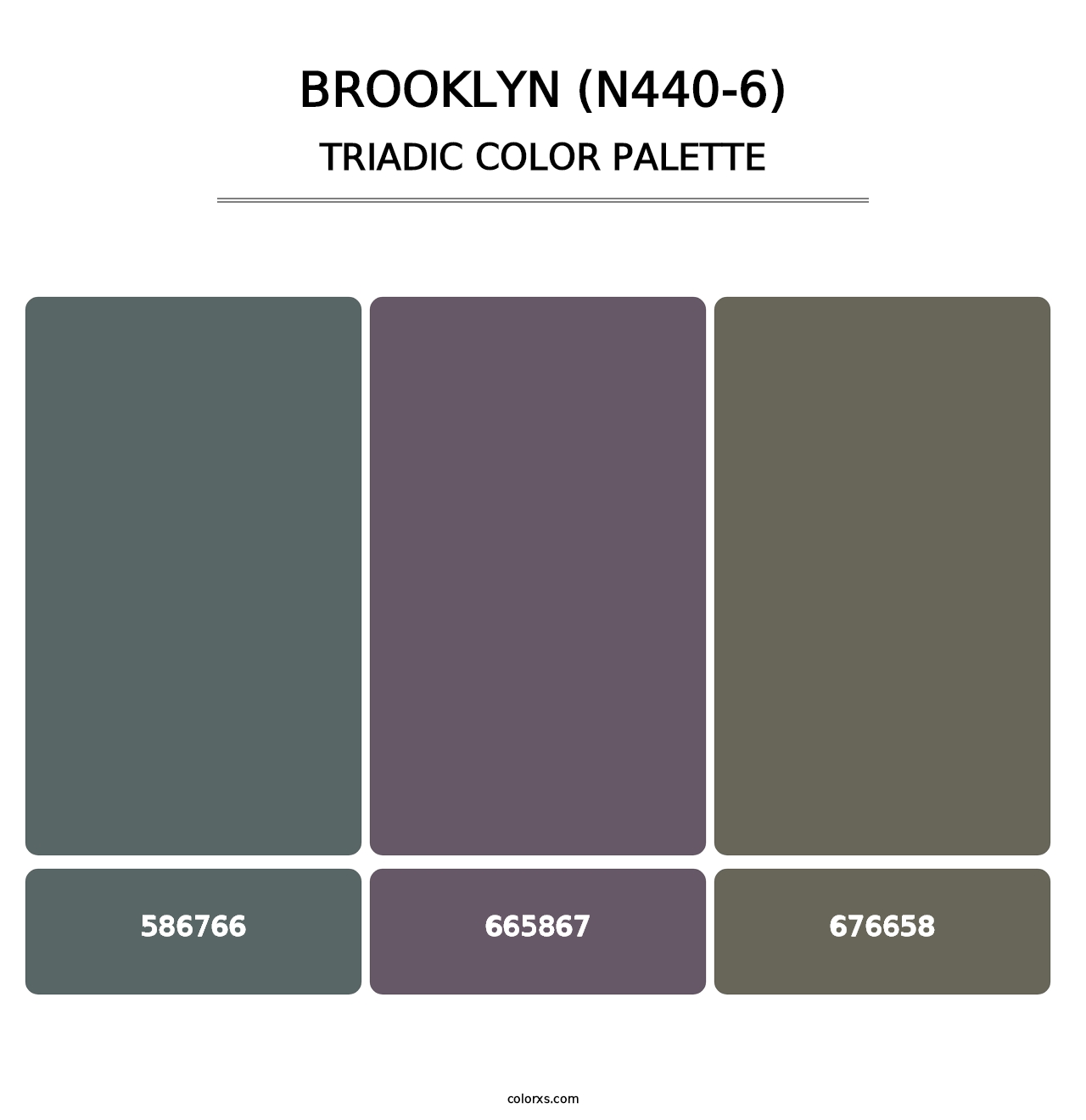 Brooklyn (N440-6) - Triadic Color Palette