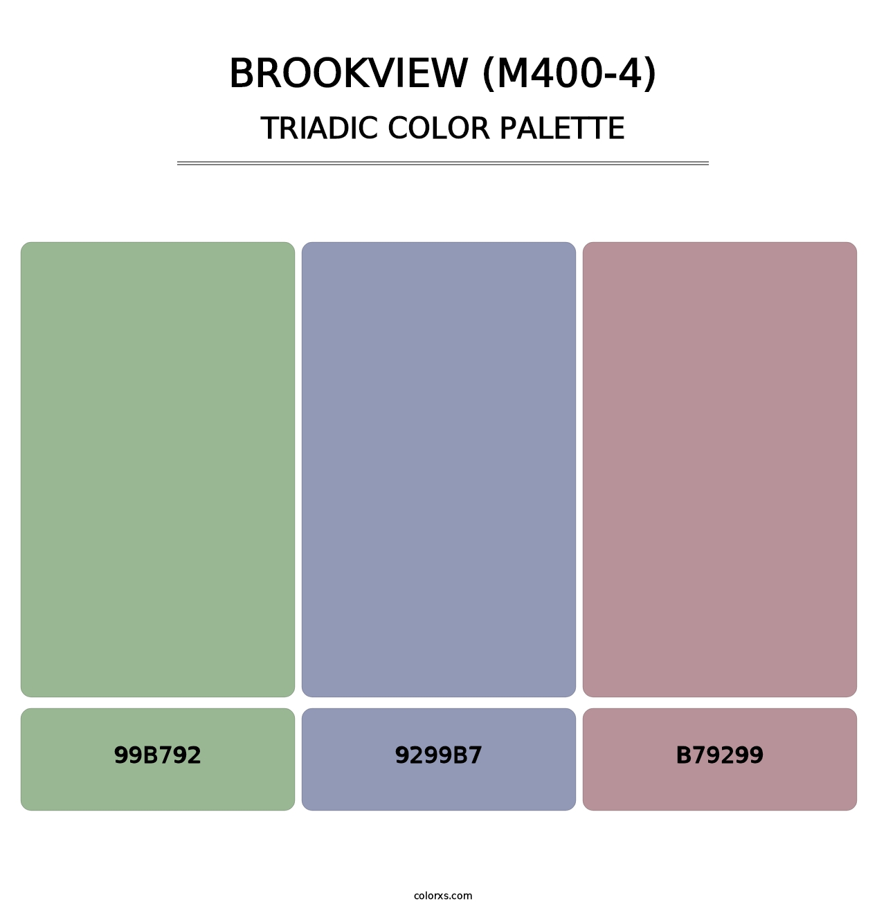 Brookview (M400-4) - Triadic Color Palette