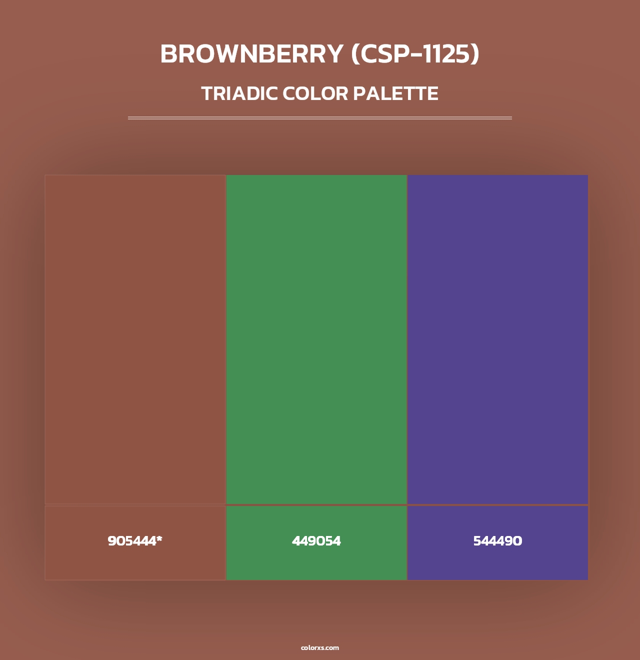 Brownberry (CSP-1125) - Triadic Color Palette