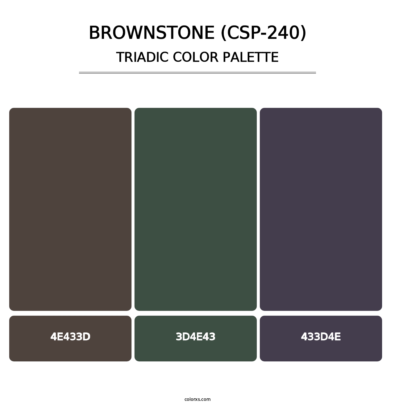 Brownstone (CSP-240) - Triadic Color Palette