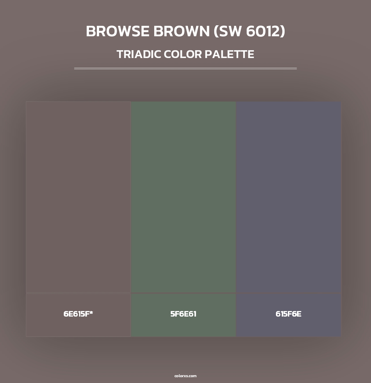 Browse Brown (SW 6012) - Triadic Color Palette