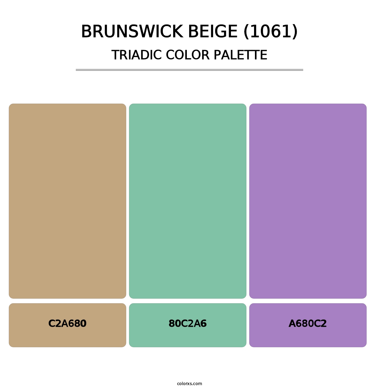 Brunswick Beige (1061) - Triadic Color Palette