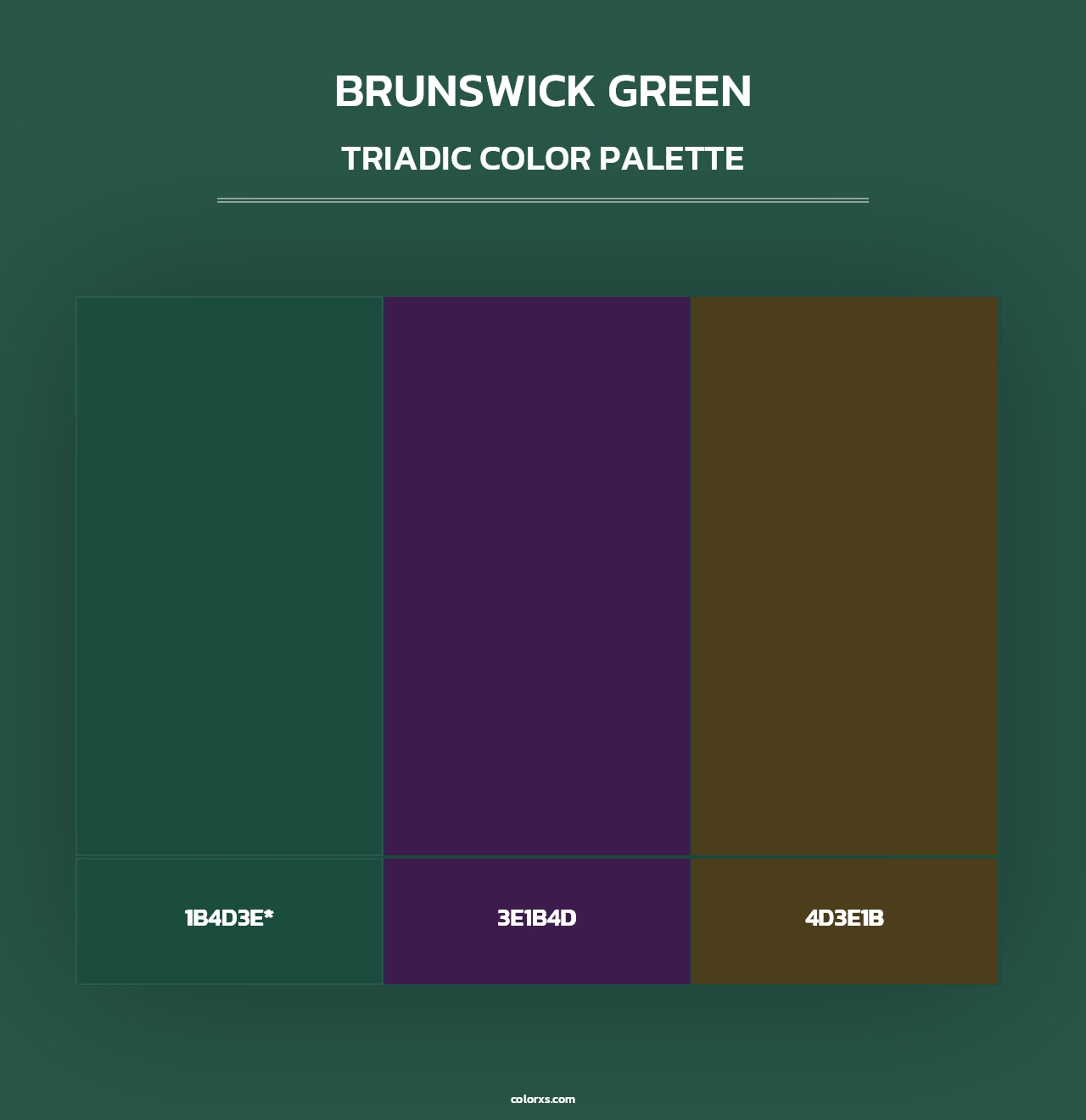 Brunswick Green - Triadic Color Palette