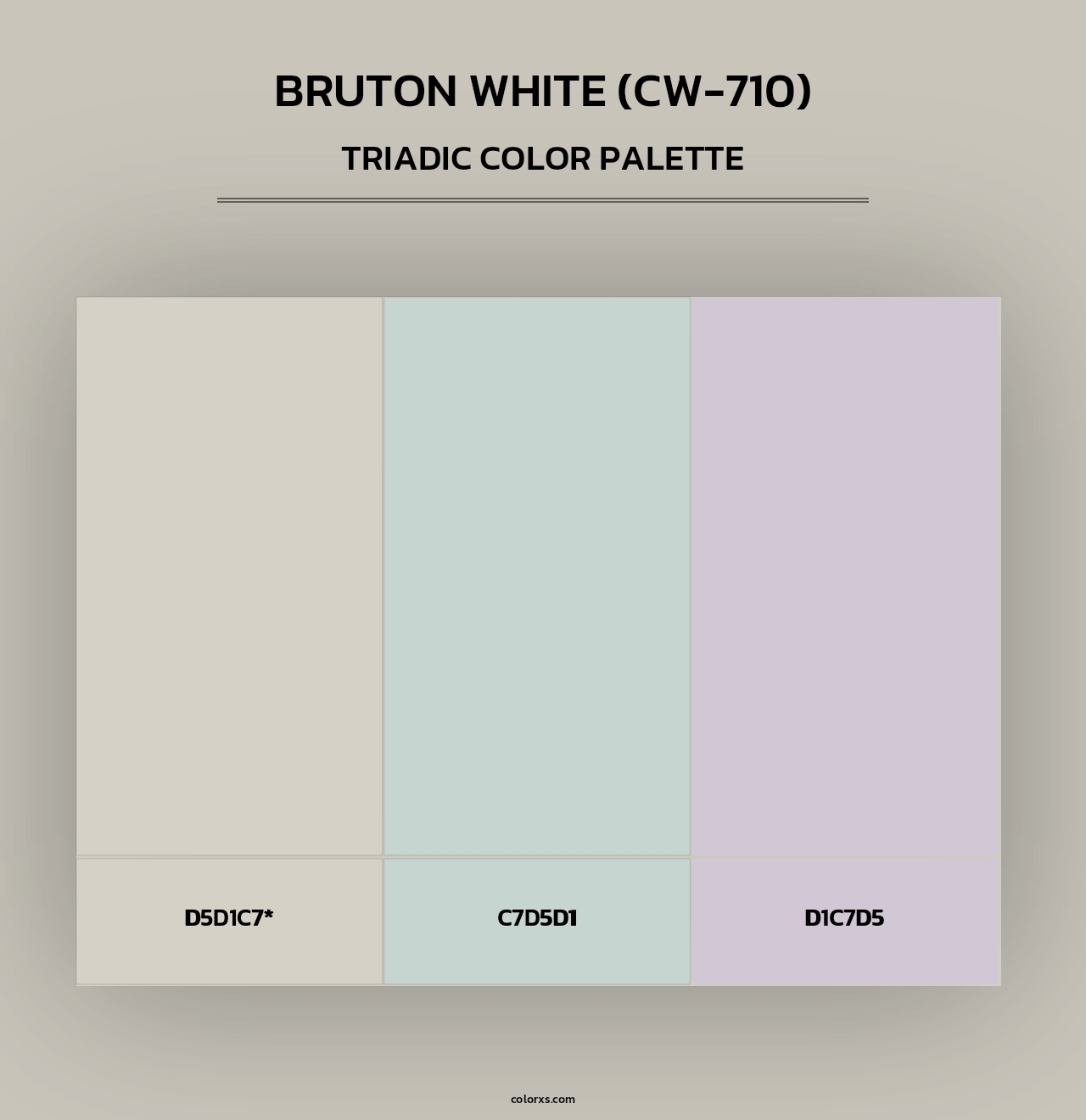 Bruton White (CW-710) - Triadic Color Palette