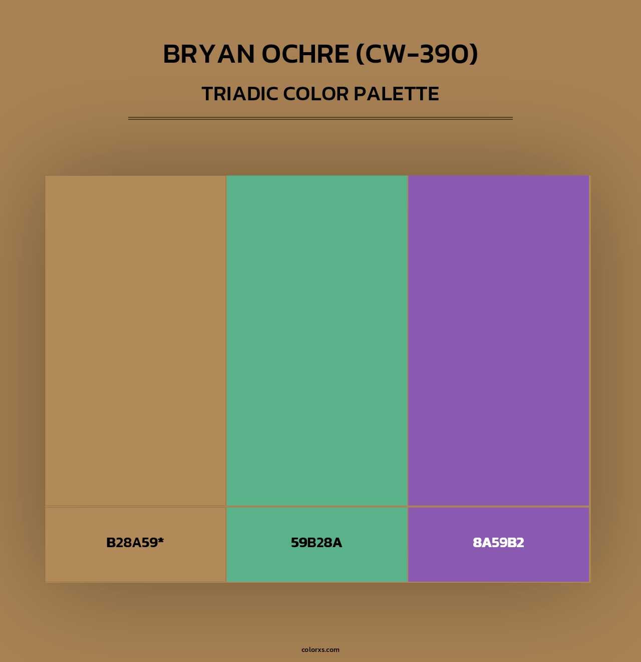 Bryan Ochre (CW-390) - Triadic Color Palette