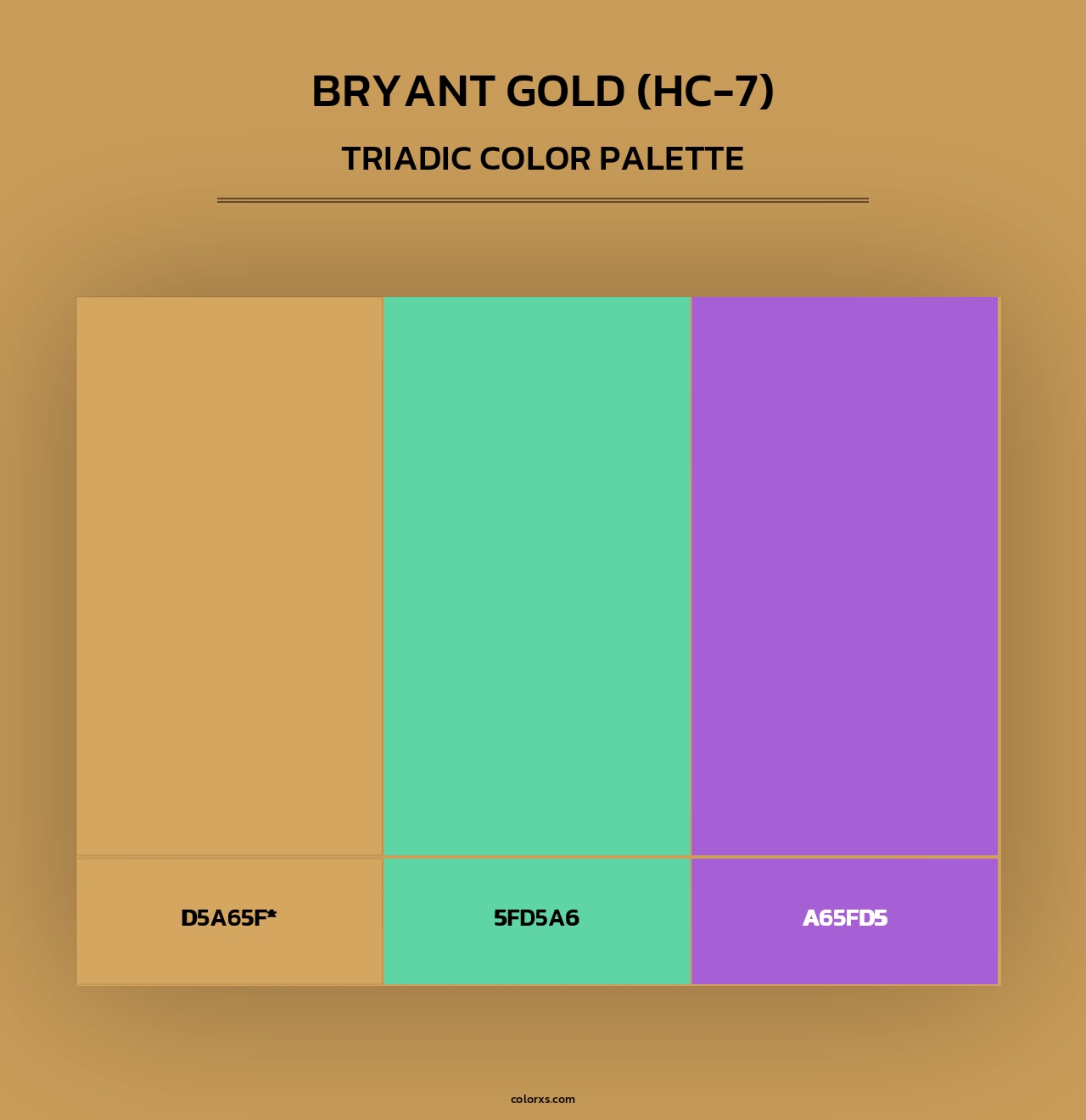Bryant Gold (HC-7) - Triadic Color Palette
