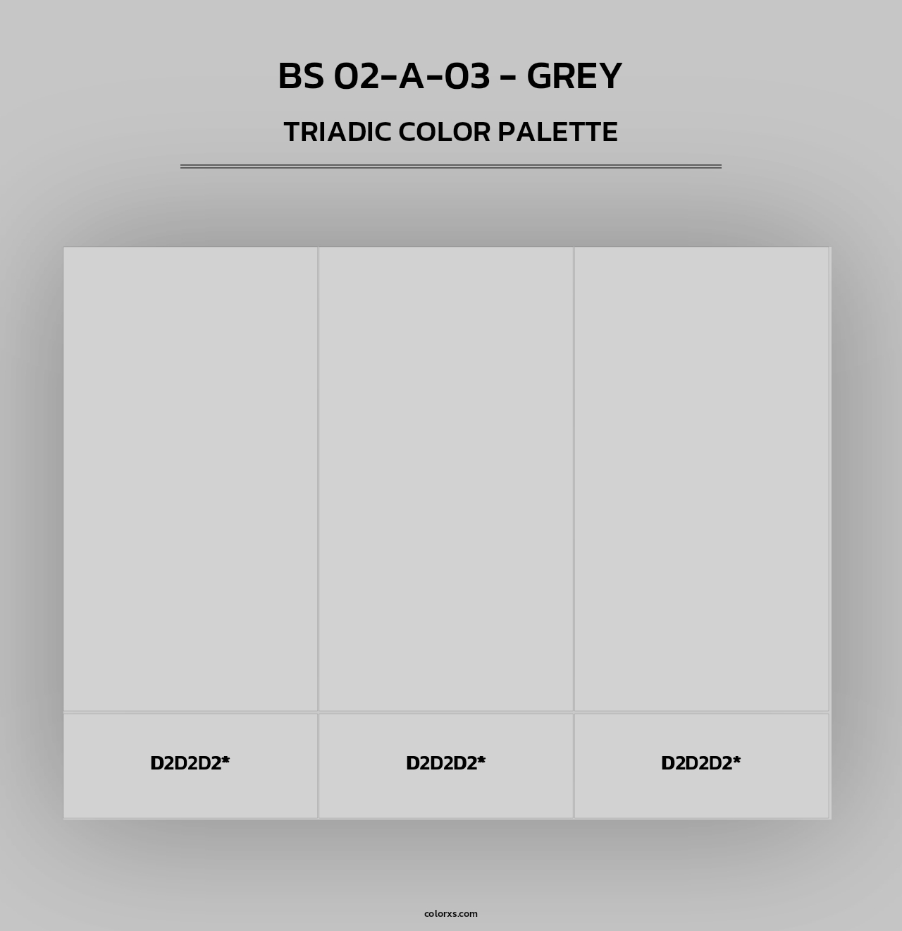 BS 02-A-03 - Grey - Triadic Color Palette