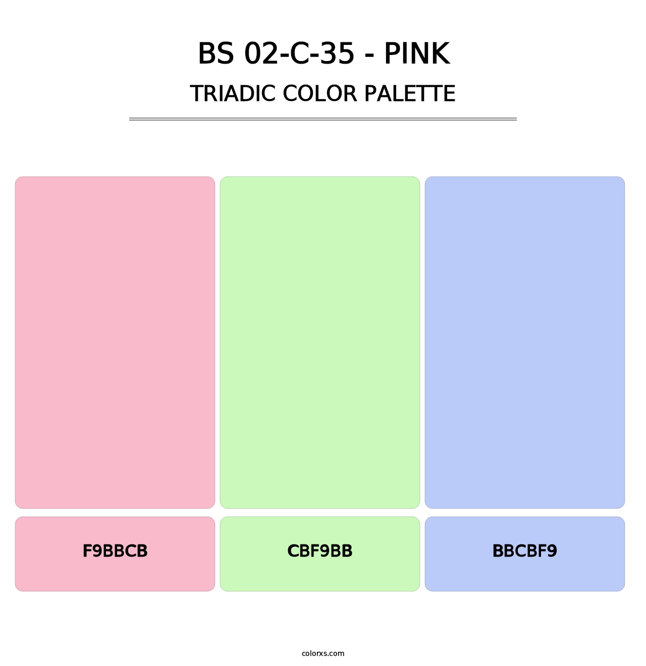 BS 02-C-35 - Pink - Triadic Color Palette