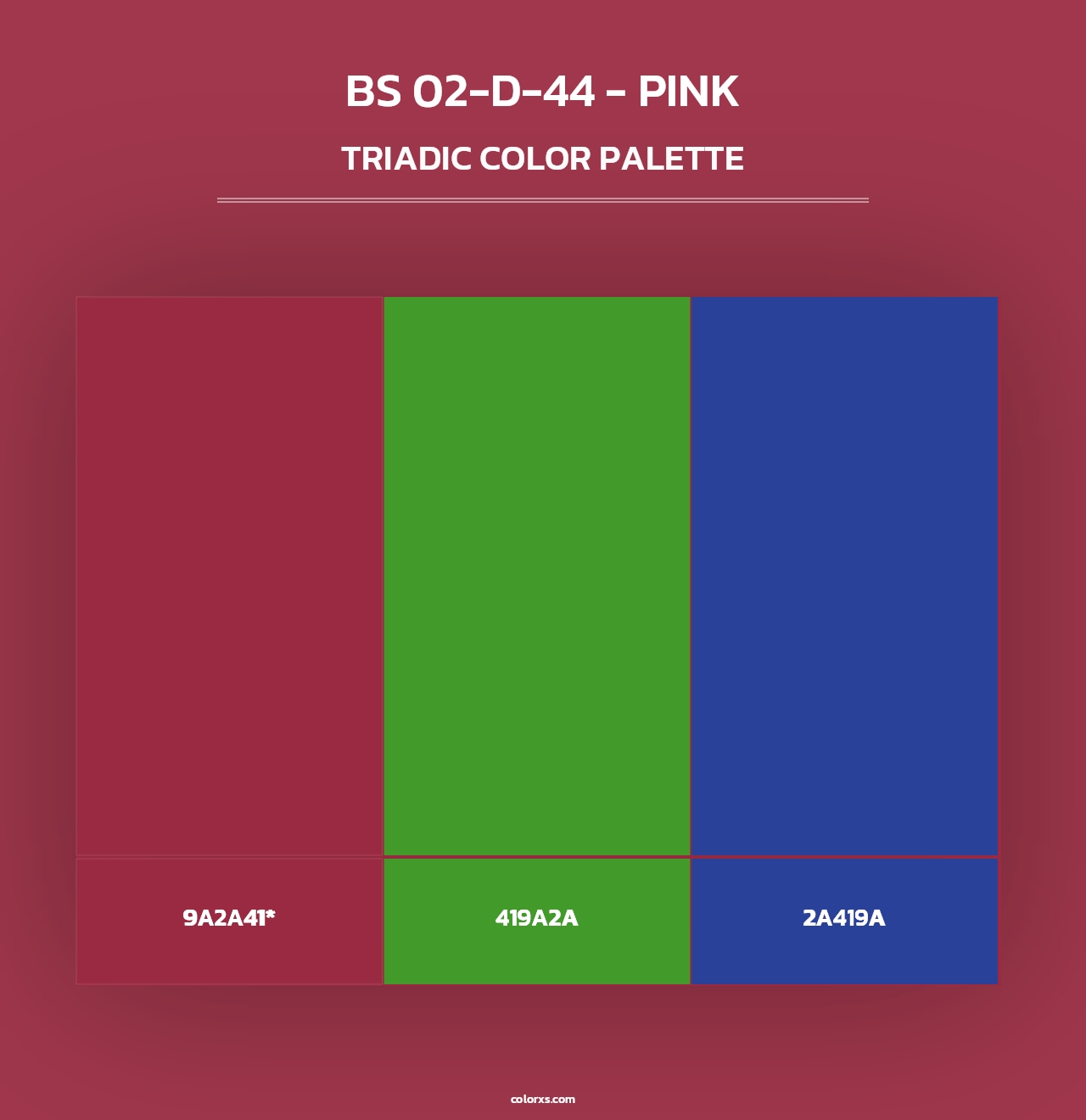 BS 02-D-44 - Pink - Triadic Color Palette