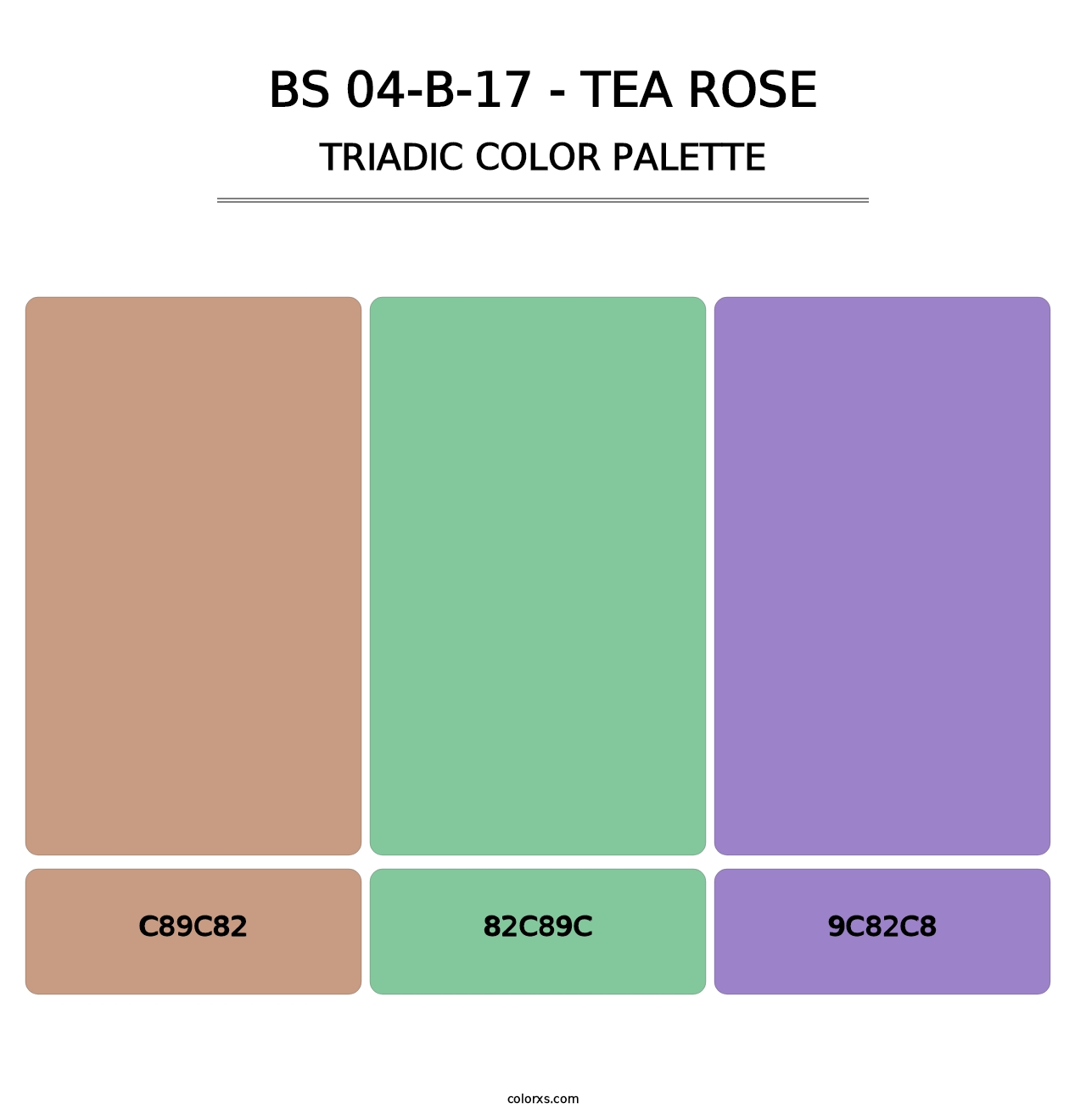 BS 04-B-17 - Tea Rose - Triadic Color Palette