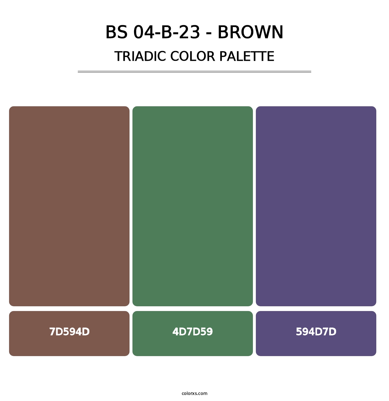 BS 04-B-23 - Brown - Triadic Color Palette