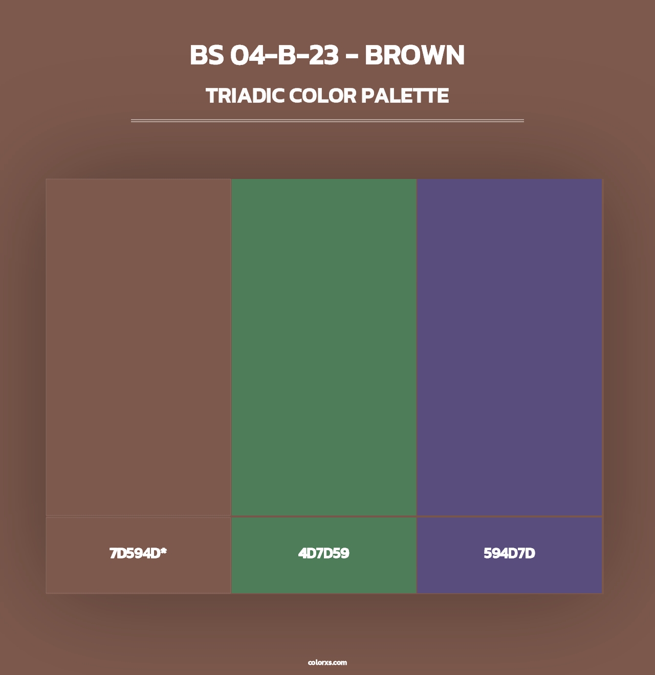BS 04-B-23 - Brown - Triadic Color Palette