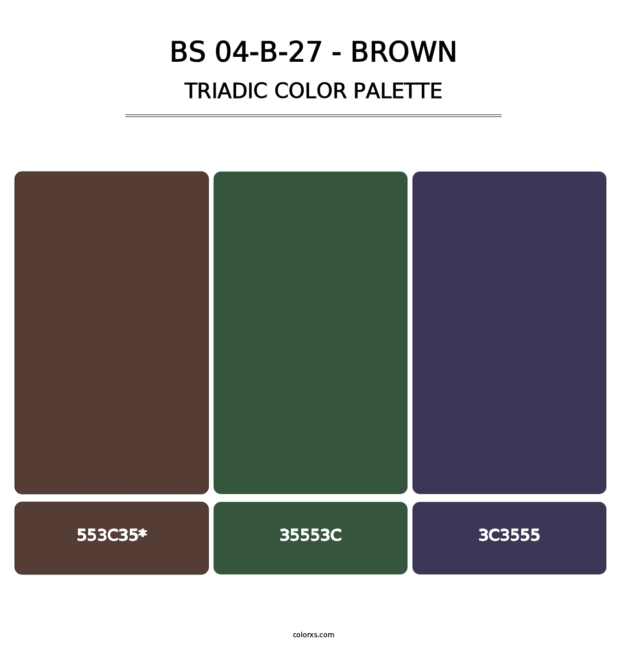 BS 04-B-27 - Brown - Triadic Color Palette