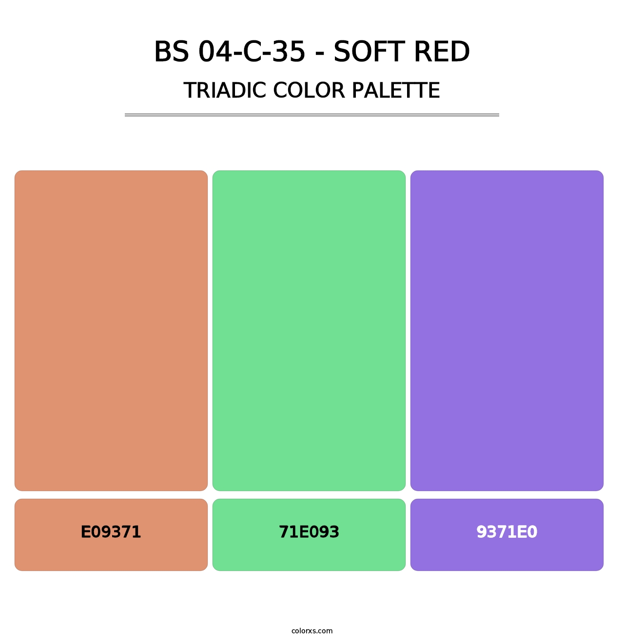 BS 04-C-35 - Soft Red - Triadic Color Palette